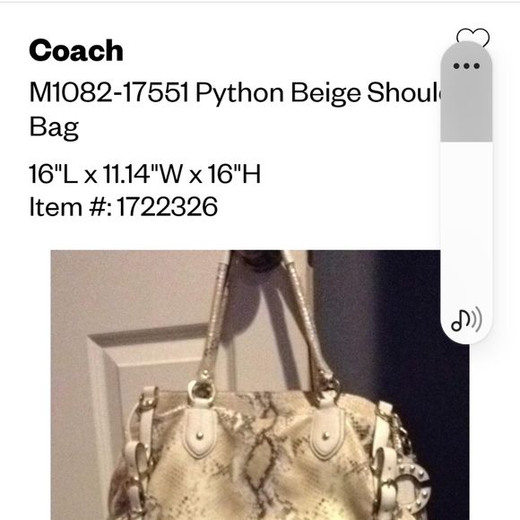 Coach Exotic Embossed Python Leather Sierria Carryall "Colbalt Blue 3Hang Tags" - Picture 9 of 15